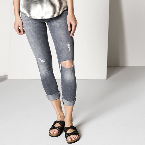 Birkenstock Granada Black Slides Two Strap Sandals Size 38 US 7 M5 EUC - Picture 9 of 9